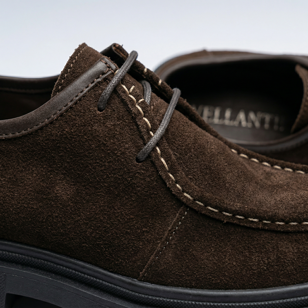 VELLANTE – BROWN SUEDE DERBY