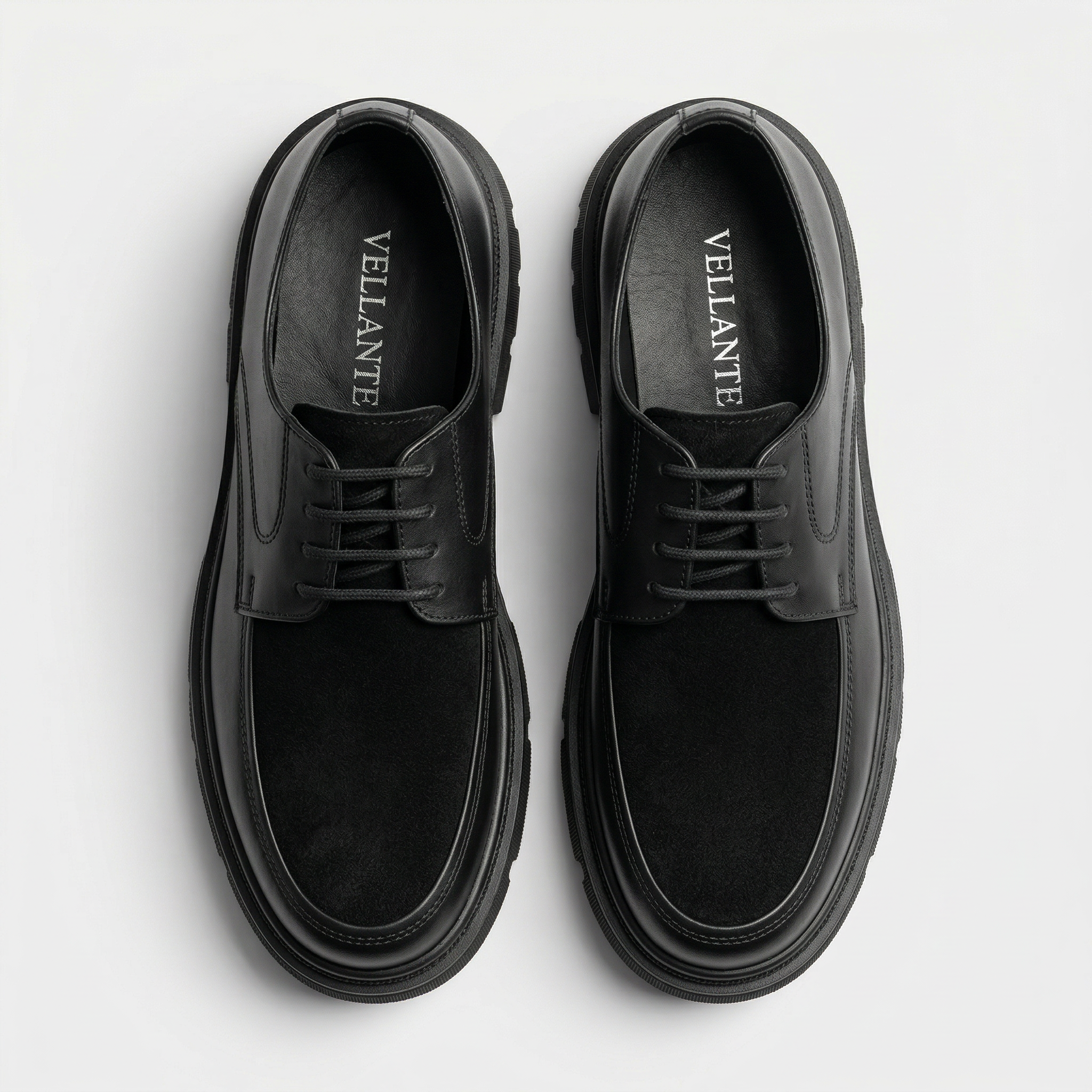 VELLANTE – BLACK SUEDE DERBY
